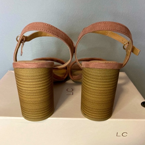 LC Lauren Conrad Mauve Kingbird Women's Heeled Sandals Size 10 - Picture 6 of 6